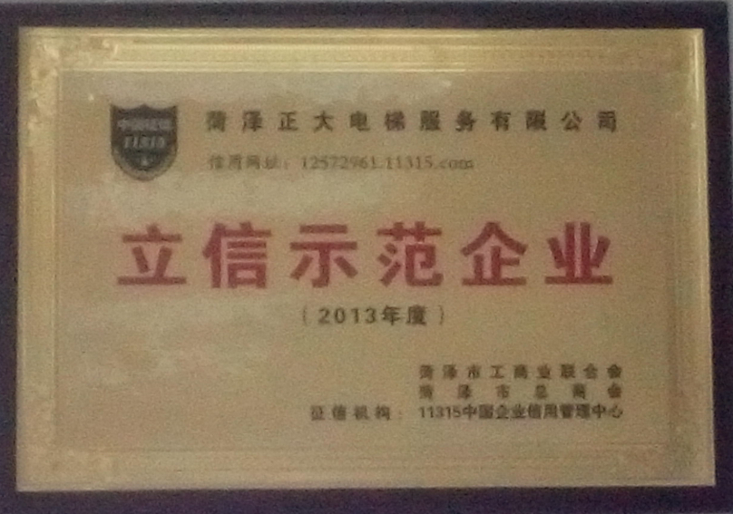 2013年立信示范企業(yè)
