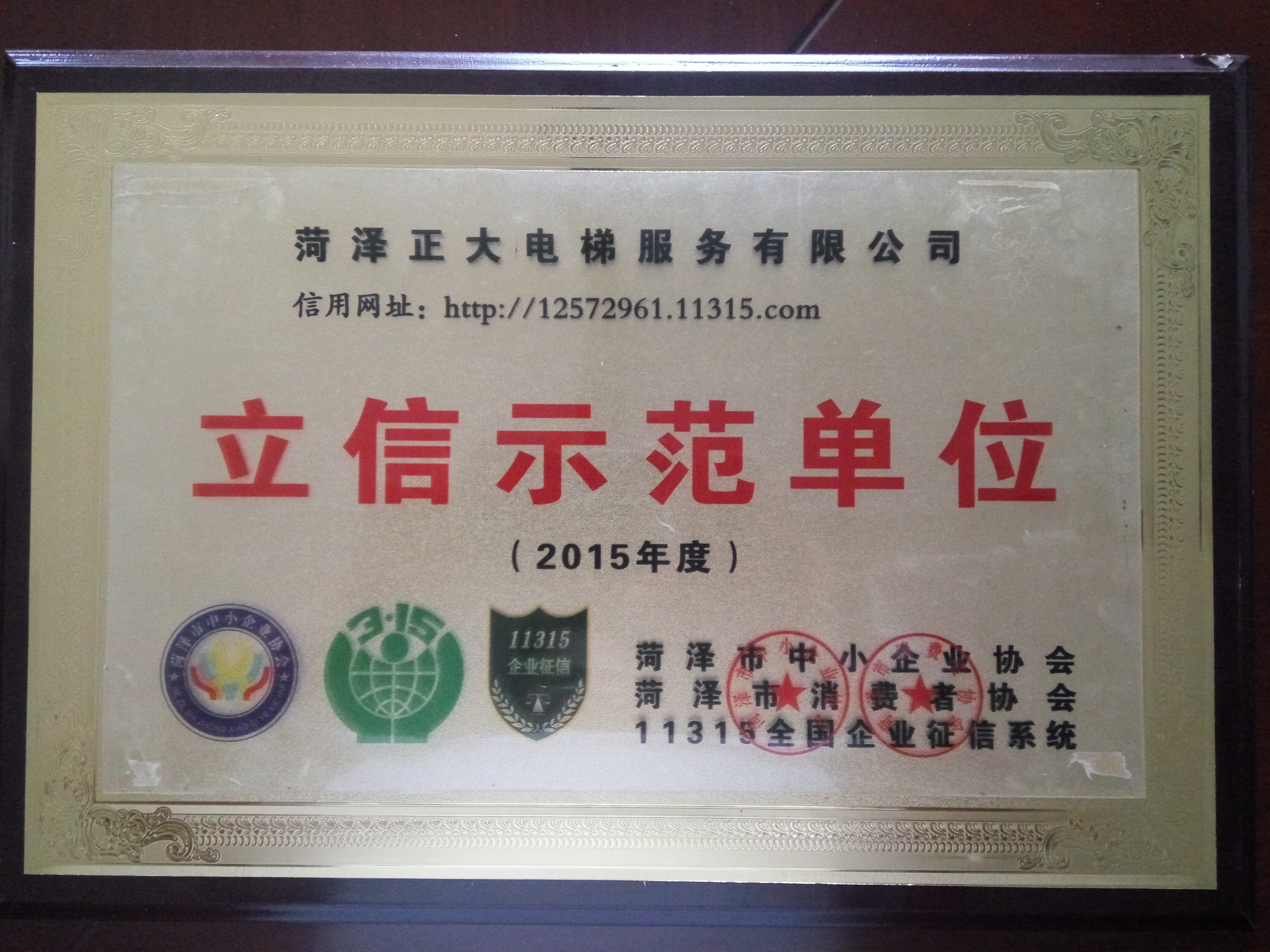 2015年立信示范企業(yè)